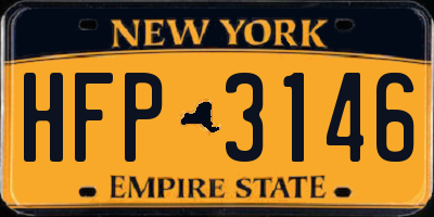 NY license plate HFP3146