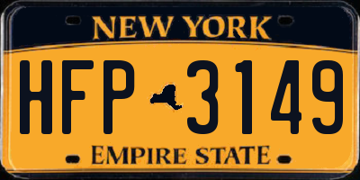 NY license plate HFP3149