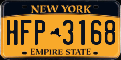 NY license plate HFP3168