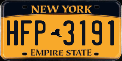 NY license plate HFP3191