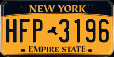 NY license plate HFP3196