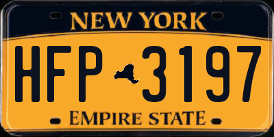 NY license plate HFP3197