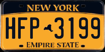 NY license plate HFP3199