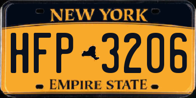 NY license plate HFP3206