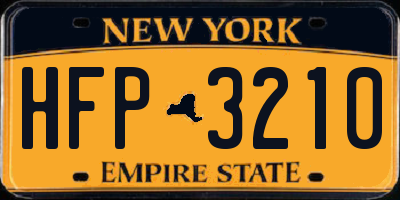 NY license plate HFP3210