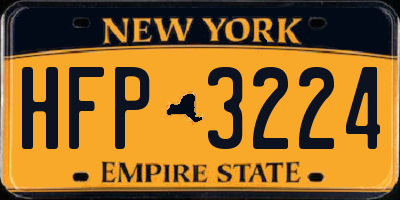 NY license plate HFP3224