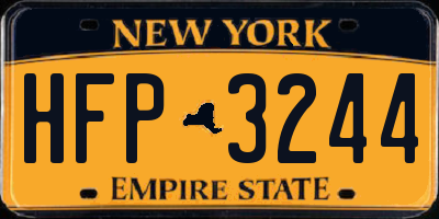 NY license plate HFP3244