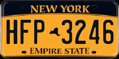 NY license plate HFP3246
