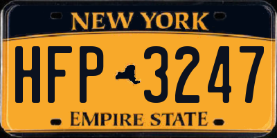 NY license plate HFP3247