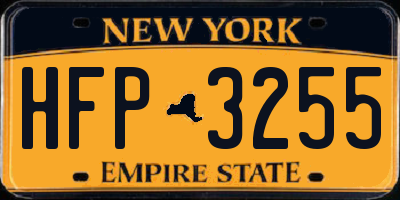NY license plate HFP3255