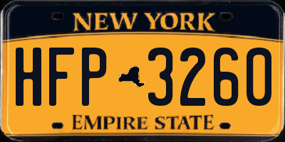 NY license plate HFP3260