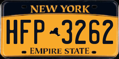 NY license plate HFP3262