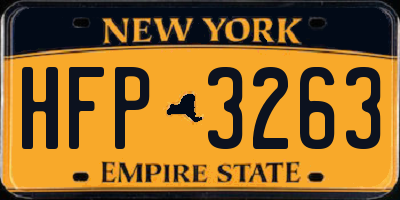 NY license plate HFP3263