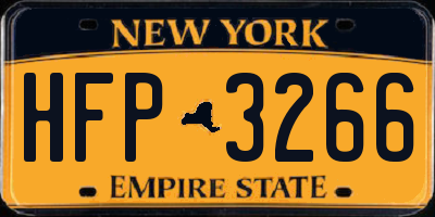 NY license plate HFP3266