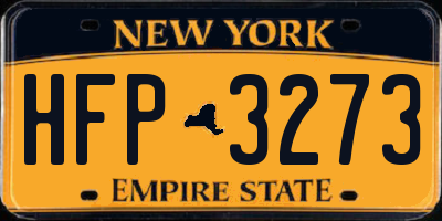 NY license plate HFP3273