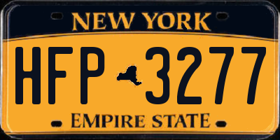 NY license plate HFP3277