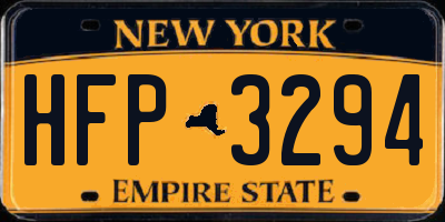 NY license plate HFP3294
