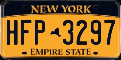 NY license plate HFP3297