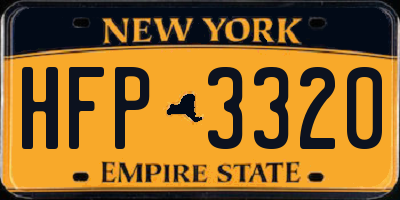 NY license plate HFP3320