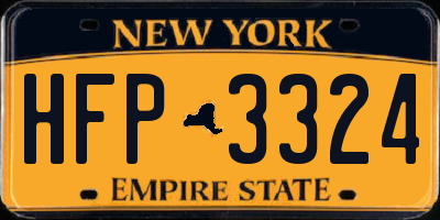 NY license plate HFP3324