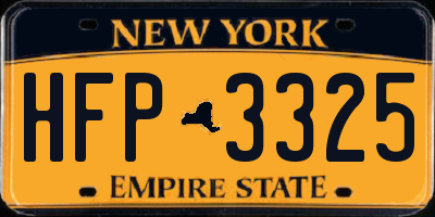 NY license plate HFP3325