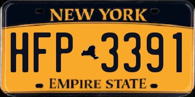 NY license plate HFP3391
