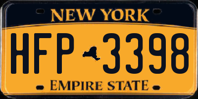 NY license plate HFP3398