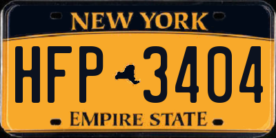 NY license plate HFP3404