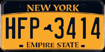 NY license plate HFP3414