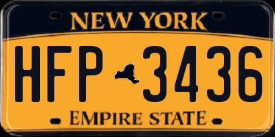 NY license plate HFP3436