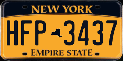 NY license plate HFP3437