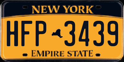 NY license plate HFP3439