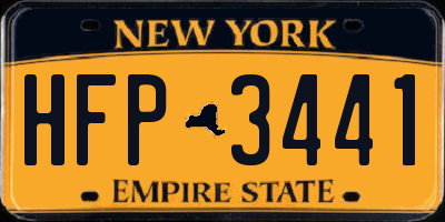 NY license plate HFP3441