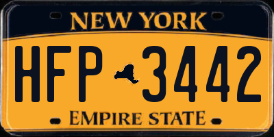 NY license plate HFP3442