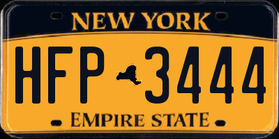 NY license plate HFP3444