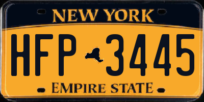NY license plate HFP3445