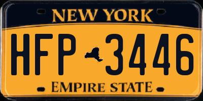 NY license plate HFP3446