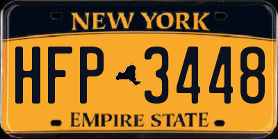 NY license plate HFP3448