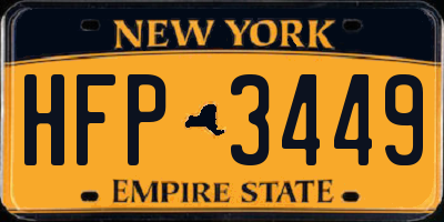 NY license plate HFP3449