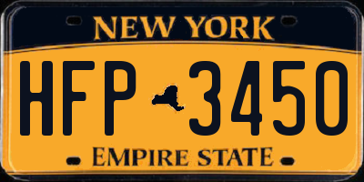 NY license plate HFP3450