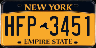 NY license plate HFP3451