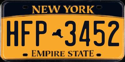 NY license plate HFP3452