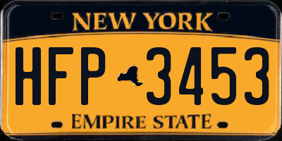NY license plate HFP3453