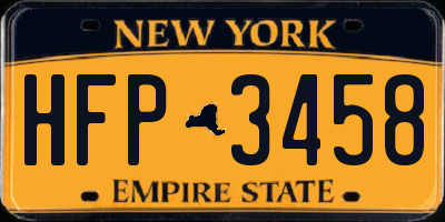 NY license plate HFP3458