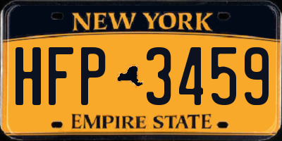 NY license plate HFP3459