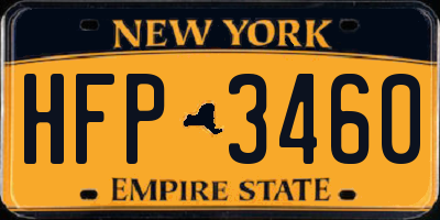 NY license plate HFP3460