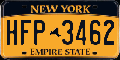 NY license plate HFP3462