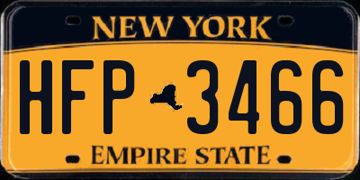 NY license plate HFP3466