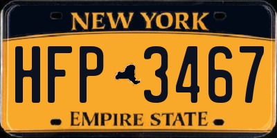 NY license plate HFP3467