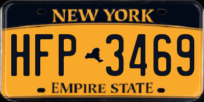 NY license plate HFP3469